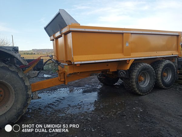 yellow dump trailer 18 ton